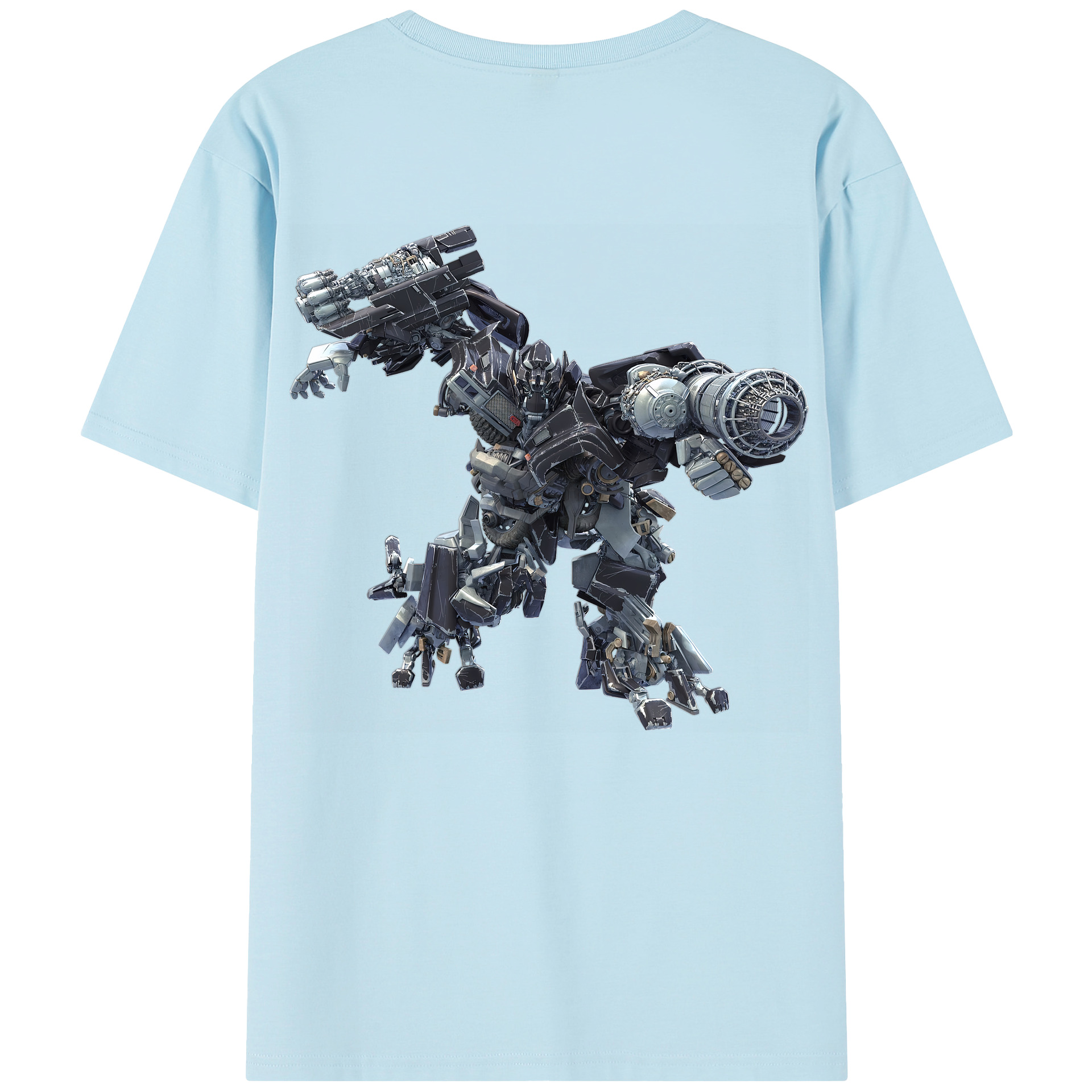 （画像用） Transformers トランスフォーマー 綿100％半袖Tシャツ（背面プリント）